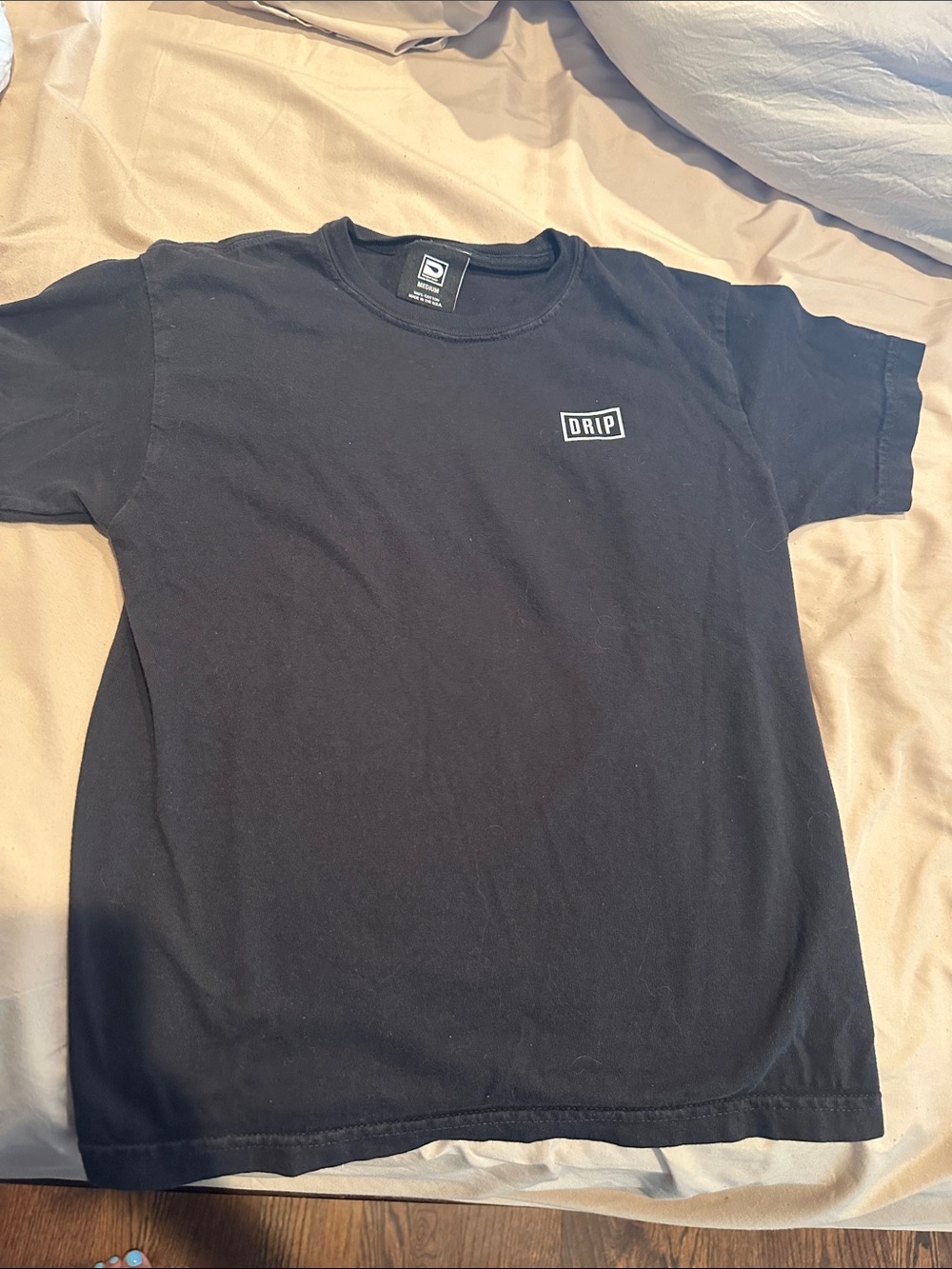 Drip boys medium  Black Logo Crewneck T‑Shirt with I love NY on the back